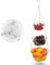 LxwSin 3-stufiger H?ngend Obstkorb, H?ngek?rbe f¨¹r Obst, K¨¹chen Obst H?ngekorb aus Metall, Korb Aufbewahrung Organizer Obstschale H?ngend f¨¹r Obst, Gem¨¹se, Pflanzen, Individuell Einstellbar, Silber