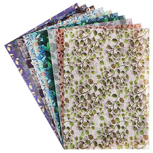 Ideen mit Herz Dekorpapier | Motiv-Transparentpapiere Deluxe | geprägt | farbig | Spotlack-veredelt | DIN A4 | 150g/m² | 10 Bogen | Bastelpapier mit Muster (Edle Blattornamentik)