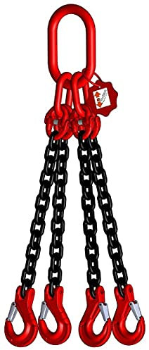 Anschlagkette Güteklasse 8 4-Strang 1,0 m 6 mm ohne Verkürzung schwarz