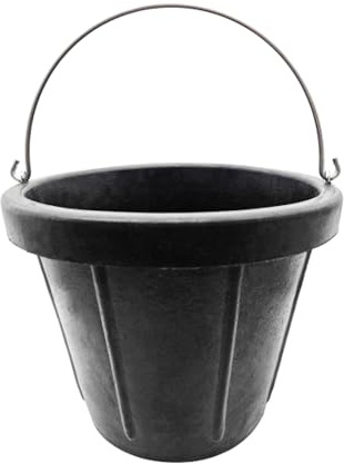 Cubo de albañilería JR MACKITPRO2-12L de Goma, asa de Transporte, Altura 26 cm, diámetro 31 cm