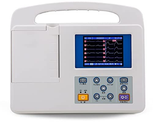 Professional Colour LCD Digital 12 Channel 3 Channel Device Portable ECG/ECG Monitor, with Printing Paper for Personal Portable Heart Health Tracker