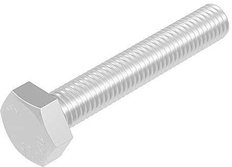 SECCARO Lot de 20 vis à tête hexagonale M10 x 60 mm, en acier inoxydable V2A VA A2, DIN 933 / ISO 4017, à six pans extérieurs