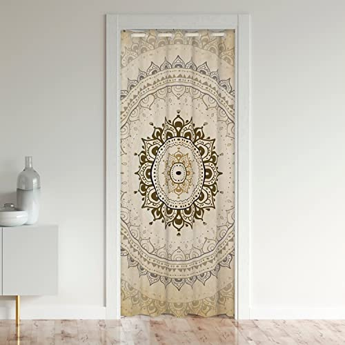 Tenda con arazzo in stile boho mandala per porta, per privacy, 106x203cm, tenda divisoria per camera in stile bohemien per bambini, copertura per armadio in stile mandala hippie, tenda per finestra