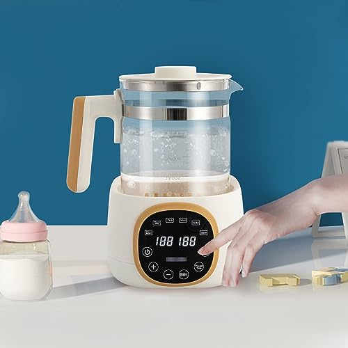 1,3 l flaskvärmare, termostatisk nappflaskvärmare, baby, vattenkokare, flaskberedare, babymatberedare, vattenkokare för barnmat, te, kaffe vit
