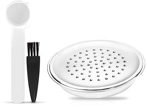 HAILASRE Wiederverwendbare Kaffeekapsel für Senseo HD7801 und HD6592 Kaffeepadfilter nachfüllbar Edelstahl mit Metalllöffel mit Edelstahllöffel