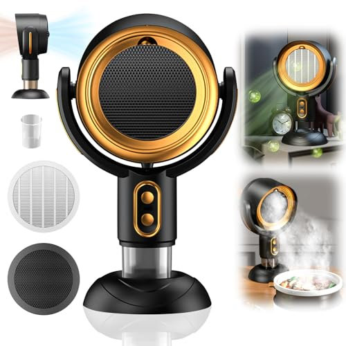 Hotte Aspirante Portable,Mini Hotte Asipirante 180 m³/h Puissance d'aspiration élevée,2 Vitesses,Mode Recyclage avec Filtre à Charbon,Filtre de Fumée Portable pour Fumer à l'intérieur (01)