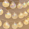 Muscheln Lichterkette Batteriebetrieben, 3M 20LED Lichterkette Muscheln Batterie, Lichterkette Batterie Innen Außen Led Lichterkette Warmweiß Deko für Garten Balkon Hochzeiten Partys