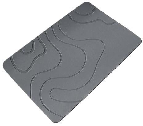 Wisylizv Tappetino da bagno in pietra - tappetino da bagno non slip di fango ee morbido | Tappetino da assorbente per toilette o porta | Tappeto anticomano ad asciugatura rapida | Cuscinetto per l'