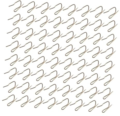 Toyvian Ganchos para Cortinas Engrosados Grandes De Acero Inoxidable, Resistentes Corrosión, para Cortinas Pliegues y Tapicerías, Uso Ventanas y Baño, Caja De 400 Piezas