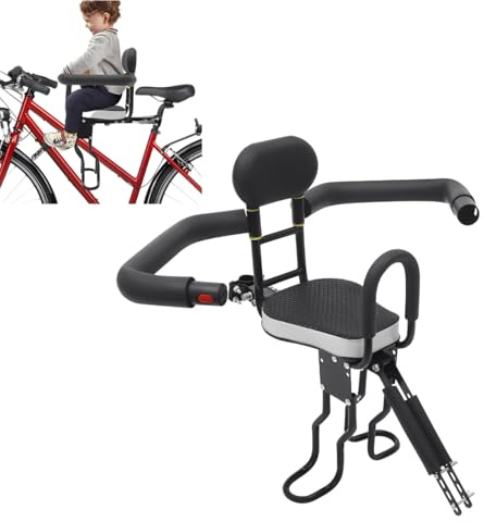Armanyya Baby Bike Seat, Front Mount Kids Bike seat for Toddler, Adjustable Design, Safety Guard, Bicycle Child Safety Seat for Children from 1 to 5 Years Old (176.37lbs Max)