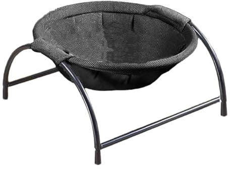 aqxreight Hamaca Elevada para Gatos para Mascotas de Interior, Diseño de Columpio Elevado Transpirable con Cubierta Extraíble, Marco Estable para Descansar Seguro, Lugar para Dormir para Gatos y