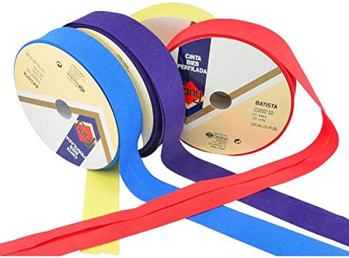Byetsa 7411 Schrägband, Polyester/Baumwolle, 120 Farben, Rolle mit 25 m 18 13
