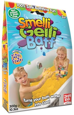 ZIMPLI - Smelli Gelli Baff Tutti Frutti, 1 Bath or 6 Play Uses, Great Fun & Easily wipes up, Children's Birthday Gift, Water Toy for children 4 5 6 7 8 9