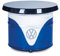 BRISA VW Collection - Volkswagen Ölfass-Möbel-Beistell-Party-Tisch-Ablage im T1 Bus Design (Bus Front/Weiß & Blau)