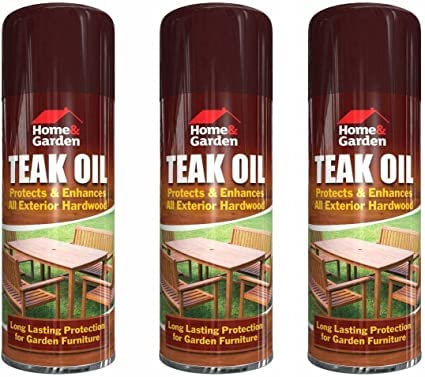 PEBBLE HUG 400 ML Teak Oil Spray Bottle Natural Wood Varnish for Furniture Polishing Hardwood Decking Long Lasting Protection, Easy to Use (Pack of 3)