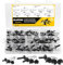 Pop Rivets, Large Flange Blind Rivets Aluminum Assortment Kit(100Pcs), 11 Sizes Flange Diameter - 1/8 5/32 3/16 for Airplanes, Ships, Rails and DIY