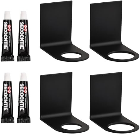 4 Stück Spender Halter, 2 Größe Duschgel Halterung Ohne Bohren, Aluminium Wand Shampoo Halterung, Badezimmer Zubehör Regal für Küche, Bad, Lotion, Spühlmittel