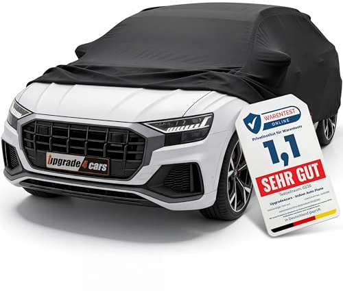 Upgrade4cars Funda Coche Interior Elastica | Cubierta Elástica de Tela para Auto en Negro | Tamaño SUV - M (450-480 cm)