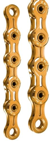 Compatible for KMC 9/10/12 Speed Hollow Bike Chain, Ti-N Gold, Lightweight Anti-Rust for Road & MTB Bicycles(Fully Hollow 10speed)