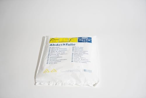 A.S. Création Abdeckfolie transparente Staubschutzfolie Allzweck-Folie Malerplane - Malerfolie für Renovierung und Umzug - transparent - 4,00 m x 5,00 m - 902314