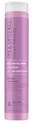 Paul Mitchell Clean Beauty Blonde Purple Shampoo, Gently Cleanses, Eliminates Brassy Tones, For Color-Treated Hair + Naturally Light Hair Colors, 8.5 oz.