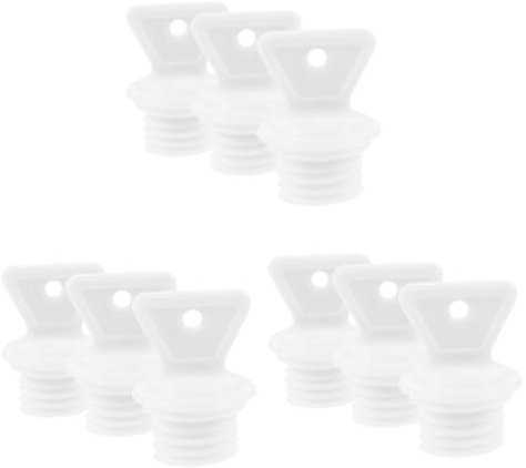 TOKIDNY 9 Stk Wärmflaschendeckel Kleine Stopfen Für Heißbeutel Kleine Heißbeutelstopfen Wärmflaschenverschluss Anti-leck-wassersack-stopper Wärmflaschen-stecker Tragbare Stopper Weiß Gummi