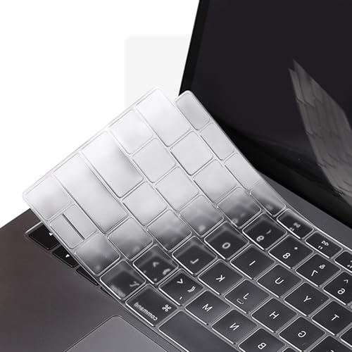 Ultra Thin Keyboard Cover Protector 2PCS Premium Transparent Key Board Water Proof Dust for 2026-2021 MacBook M4 M3 M2 Air 13.6, Mac Pro 14 / Pro 16 TPU Clear Keyboard Skin Film