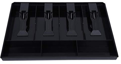 Jadeshay Einsatz Kassenschublade, Kasseneinsatz für Schubladen mit 4 Geldscheinfächern / 3 Münzfächern, Kassenschublade Unterbau für Supermärkte, Geschäfte, Hotels