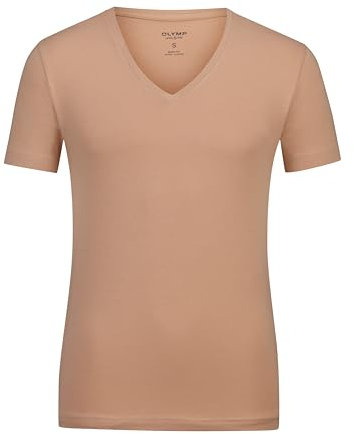 OLYMP Herrem Oberhemd Langarm Level Five - Jersey Hemd, Atmungsaktives Gewebe, NY Kent Kragen - Hemden Herren Modern Fit - Beige - XL