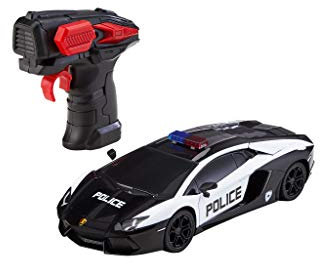 Revell Control Lamborghini Aventador Coupé Polizei I RC Scale Car mit 2.4 GHz-Fernsteuerung I Maßstab 1:24 I Actiongeladenes Polizei-Design I 10 km/h I LED-Frontbeleuchtung I ab 8 Jahren geeignet