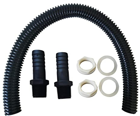 Manguera de jardín flexible, conector de manguera de 1 pulgada/25 mm, manguera de jardín flexible, accesorio para estanque de peces para fuentes y filtros