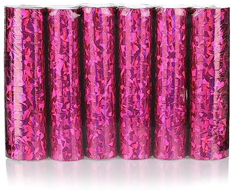 KarneLux Confezione da 6 Streamer Pink Glitter Metallic'