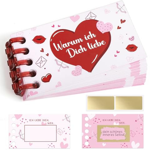 Valentinstag Liebes Geschenk Rubbelkarten für ihn sie,Valentinstag Romantisches Geschenk Rubbellos für ihn sie,Jahrestag Geschenk für Männer Frauen,Ich Liebe Dich Geschenke für Freund Freundin
