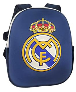 JYC CREATIVE Sac à Dos Football Real Madrid – Équipement Officiel, Sac de Sport et Loisirs pour Enfants et Ados, Idée Cadeau Supporters, Idéal pour Fêtes et École, Taille Unique