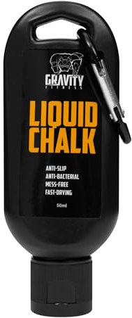 GRAVITY FITNESS Flüssigkreide 50 ml für Gewichtheben und Calisthenics für schweißfreie Hände und hervorragenden Halt, Premium-Flüssigkreide für Fitnessstudio, Langhantel, Klettern, Bouldern und