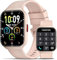 Smartwatch Herren mit Telefonfunktion,1.96 HD Uhr Damen mit Herzfrequenz SpO2 Stress Schlafmonitor,Alexa Integriert Watch,113+ Sportmodi Fitness Tracker, IP68 wasserdichte für Android iOS,2025 Rose