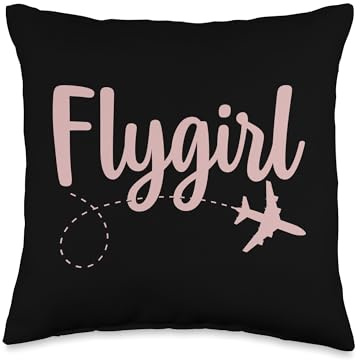 Flight Attendant Design For Women Girls Flight Attendant Throw Pillow