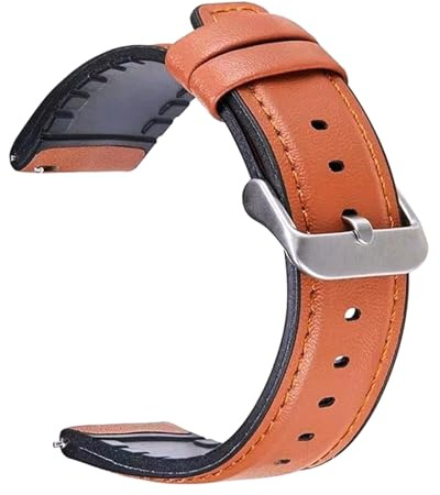 Poyuad Correa híbrida de cuero y caucho de 22 mm de ancho, cómoda y elegante, ideal para uso casual y deportivo.,22 mm