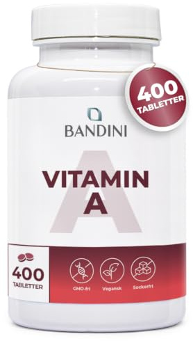 Bandini® Vitamina A Pura, 400 Microcomprimidos Veganos (para más de un año)