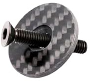 A-Head Carbon - Juego de tapa de dirección (1 1/8, con tornillo de titanio brillante)