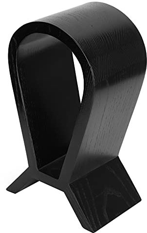 HNGM Kopfhörer Ständer Hölzerne Kopfhörer-Stand-Gaming-Kopfhörer-Anzeigen-Halter-Klassik-Headset-Stand-Handwerk für Headset-Kabel, Gamepad, Handy (Color : Schwarz)