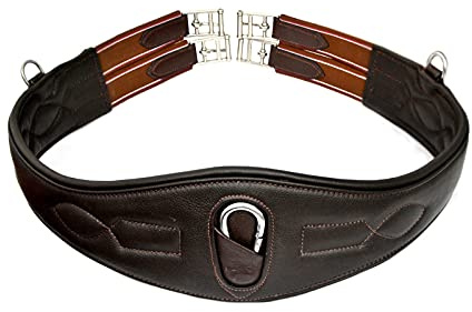 Equipride Weicher, anatomischer Allzweckgürtel aus Rindsleder, 110 cm, Braun