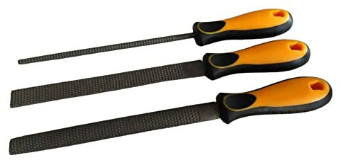 FAST WORLD SHOPPING ® Set Raspe Per Legno Cartongesso 200 Mm 3 Pezzi Per Falegname Piatta Tona Semitonda
