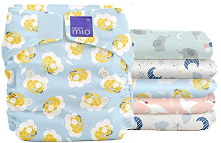 Bambino Mio Miosolo Classic – Confezione da 6 pannolini riutilizzabili (Mondo Dei Sogni) – Pannolini di stoffa «tutto in uno», pannolini lavabili taglia unica, assorbenti, pannolini per neonati