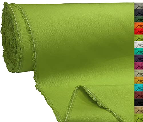 A-Express 100 % bomullsduk tygmaterial klädtillverkning tyg gardinväskor 145 cm bred 250 GSM säljs per meter – halvmeter 50 cm x 145 cm limegrön