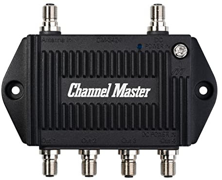 Channel Master TV Antenna Amplifier Signal Booster 4 - Amplified Splitter | CM-3424