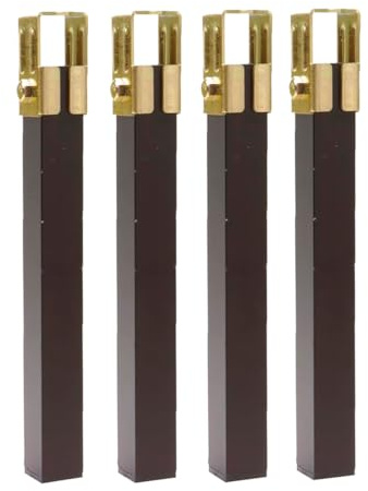 Amig - Pack de 4 Patas para somier - Abrazadera para Estructura 30×30 mm - Acero de Alta Resistencia - Color Negro - Medida 270×30×30 mm - Mod. 14