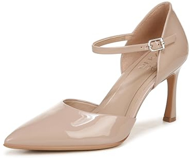 Naturalizer Women's Court Shoes - Amber Ankle-Strap, Vintage Mauve Patent Leather, UK 8, Wide Fit