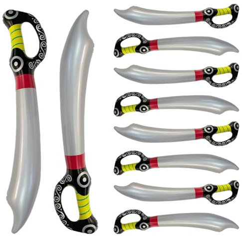 XoeLLe 10 Piezas Espadas Inflables, Espadas Inflables de Juguete, Espada Samurai Inflable Espada Juguetes Inflables para Niñas Niños Cumpleaños Fiesta Temática Cosplay (B)