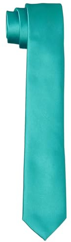 DonDon corbatas para hombres hechas a mano aspecto seda 6 cm Turquesa